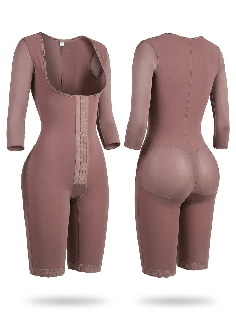 Faja Short Posquirúrgica Control Espalda y Brazos (Con Mangas)