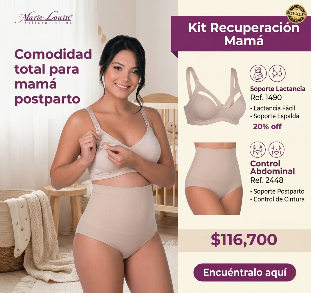 Kit Recuperación Mamá: Lactancia Fácil y Control Abdominal Sin Dolor (Ref. 1490 + 2448)