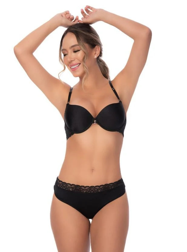 Brasier con abrochadura frontal con encaje en la espalda Ref. 2302