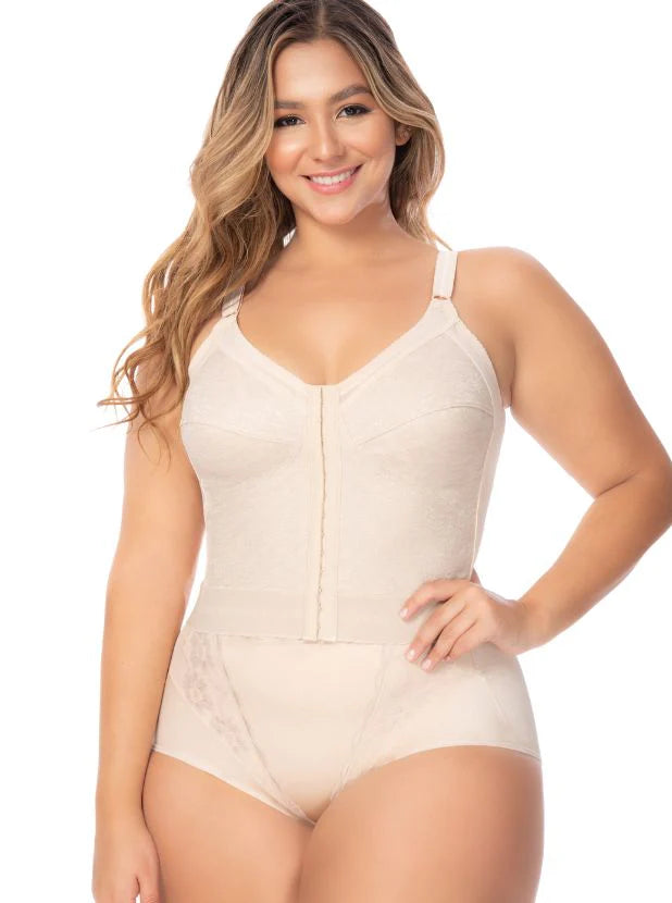 Brasier largo para busto pesado con control espalda y abdomen Ref. 1738